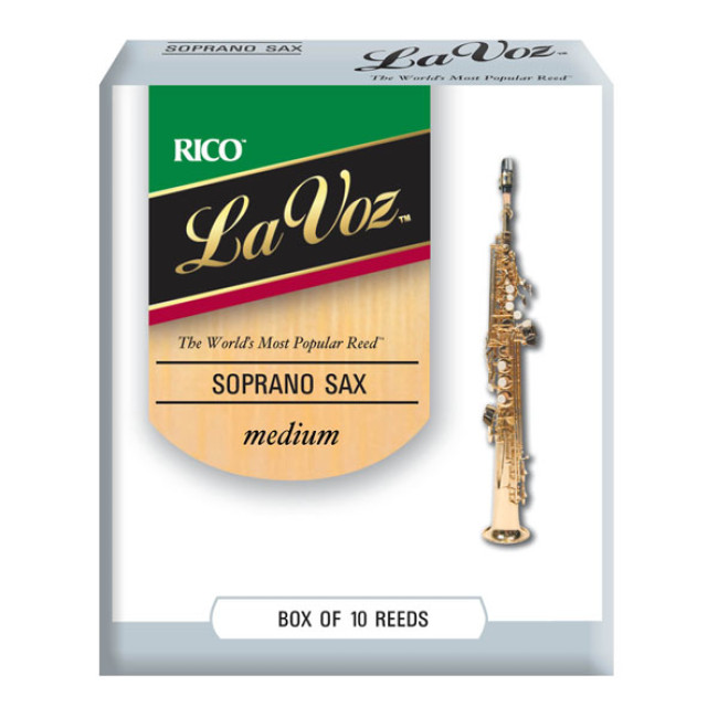 Caja de 10 cañas RICO La Voz para saxo soprano